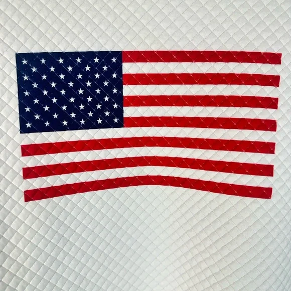 Dudley Stephens White Waffle P’town Sweatshirt with American Flag - Picture 5 of 9